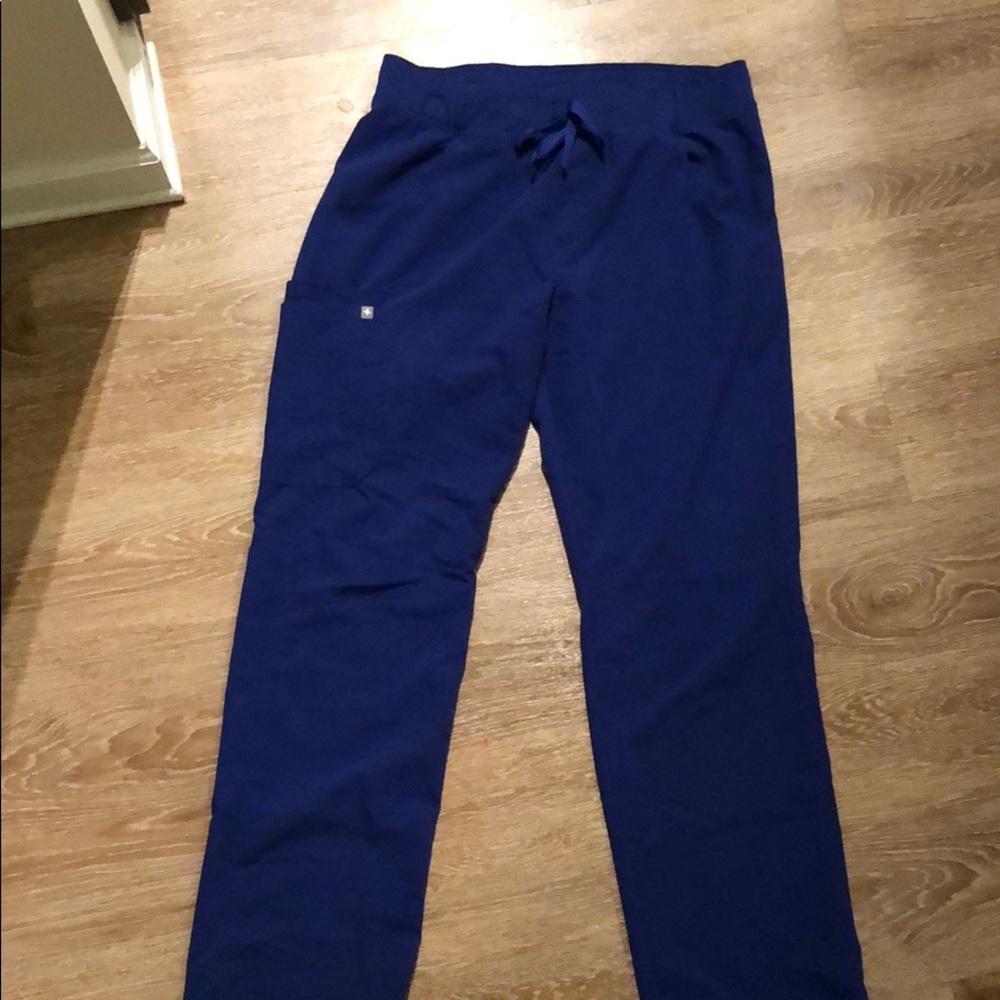 Deep royal blue Kade style Figs scrub pants